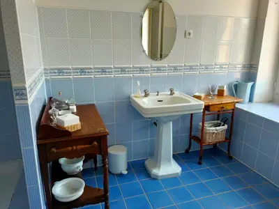 Salle de bains dans l'établissement La ferme des douceurs