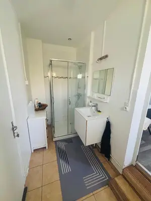 Salle de bains dans l'établissement Maison de campagne