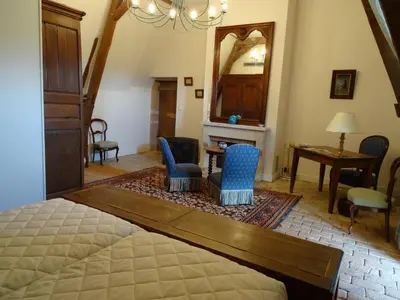 Coin salon dans l'établissement Gentilhommière de Collonges