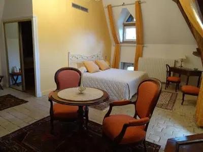 Un ou plusieurs lits dans un hébergement de l'établissement Gentilhommière de Collonges