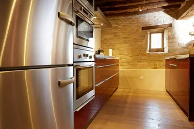 Cuisine ou kitchenette dans l'établissement Hameau de Blagny