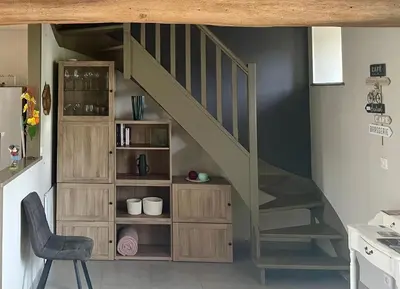 Cuisine ou kitchenette dans l'établissement Gîte de la petite charriere