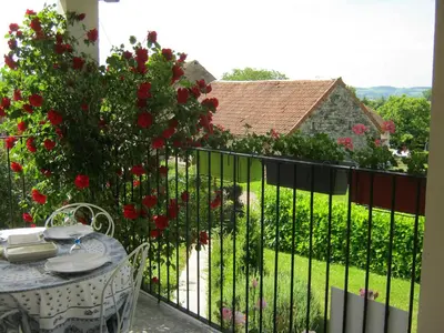 Balcon ou terrasse dans l'établissement La maison d'Ormancey