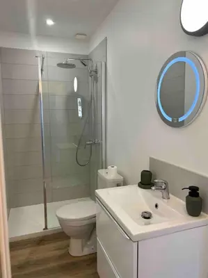 Salle de bains dans l'établissement Le St Martin Appart'