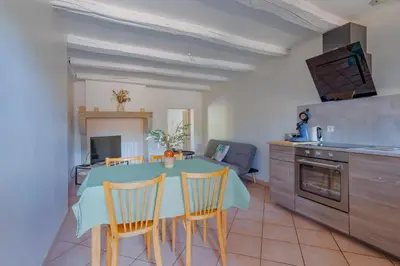 Cuisine ou kitchenette dans l'établissement Appart O moines