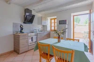 Cuisine ou kitchenette dans l'établissement Appart O moines