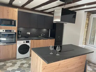 Cuisine ou kitchenette dans l'établissement Les Cieux de Bourgogne