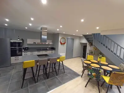 Cuisine ou kitchenette dans l'établissement Le palais duplex