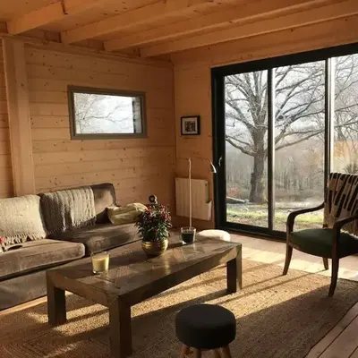 Maison de bois en pleine nature à 20 min de Beaune