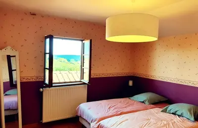 Un ou plusieurs lits dans un hébergement de l'établissement Le Clos Violet Holiday Home For 6 - Escapade en Bourgogne