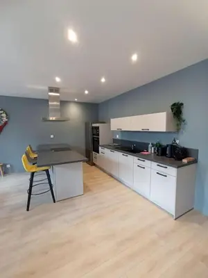 Cuisine ou kitchenette dans l'établissement Appartement Le palais autun