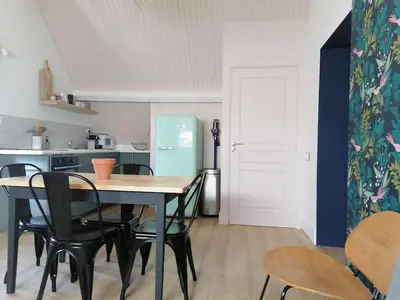 Cuisine ou kitchenette dans l'établissement Gîte 2 chambres Hautes Côtes de Nuits