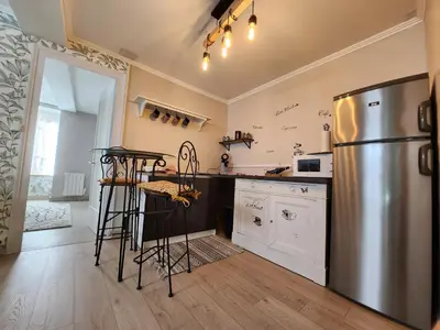Cuisine ou kitchenette dans l'établissement Le p'tit gîte d'Edmé