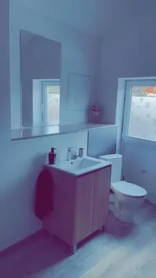 Salle de bains dans l'établissement Petite maison de campagne