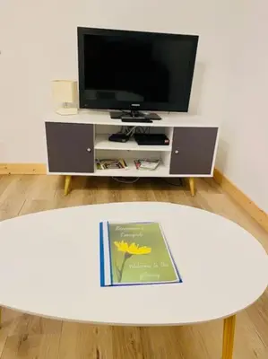 Télévision ou salle de divertissement dans l'établissement L'Escapade à Coligny