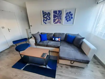 Coin salon dans l'établissement Les Buttes - Apt 4 Prs, 1 ch - Parking privé