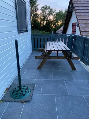 Balcon ou terrasse dans l'établissement Gîte Sous-Poupet