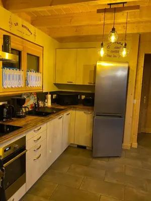 Cuisine ou kitchenette dans l'établissement Gîte Sous-Poupet