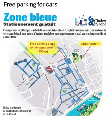 Plan de l'établissement Appartement meublé tout confort