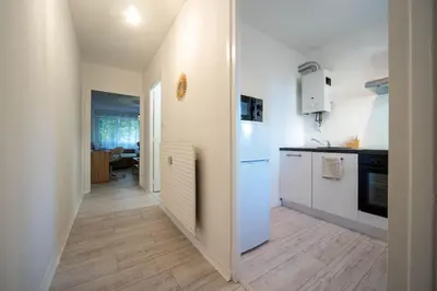Cuisine ou kitchenette dans l'établissement Le studio tropical