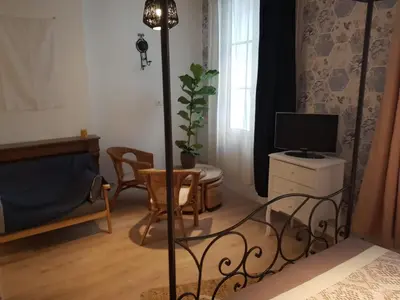Télévision ou salle de divertissement dans l'établissement La suite du Docteur Privey - Free & secure Park Bike - 3mn Autoroute