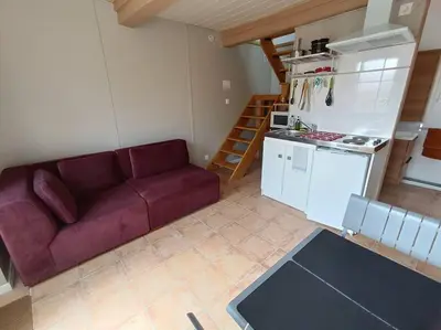 Cuisine ou kitchenette dans l'établissement La coco's house