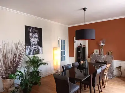 Coin salon dans l'établissement Villa et visite du vignoble et Piscine
