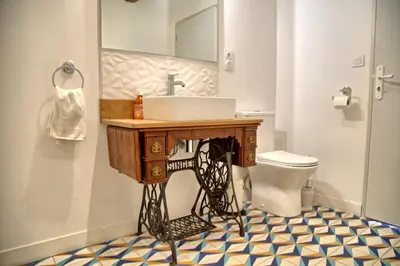 Salle de bains dans l'établissement Gîte - Le Saule Rêveur