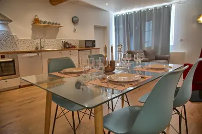 Cuisine ou kitchenette dans l'établissement Gîte - Le Saule Rêveur
