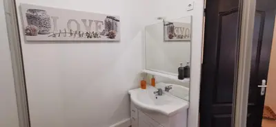 Salle de bains dans l'établissement Appartement en plein coeur de mâcon E