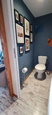 Salle de bains dans l'établissement Gite du bourbouillon