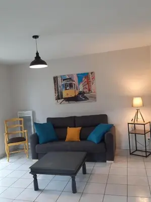 Coin salon dans l'établissement Gîte l'Etape