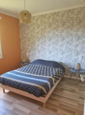Un ou plusieurs lits dans un hébergement de l'établissement Gîte Saint Romain