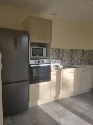 Cuisine ou kitchenette dans l'établissement Gîte Saint Romain