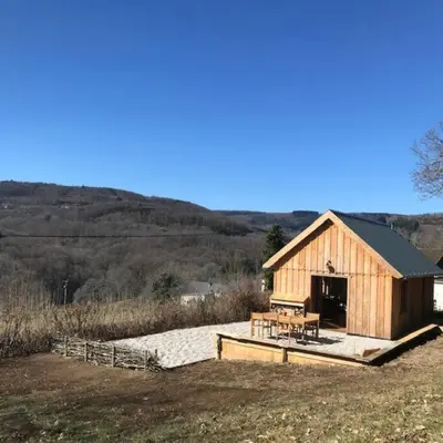 Paysage naturel près de le chalet