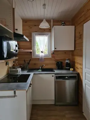 Cuisine ou kitchenette dans l'établissement Chalet au coeur du parc du Morvan - Moux-en-Morvan