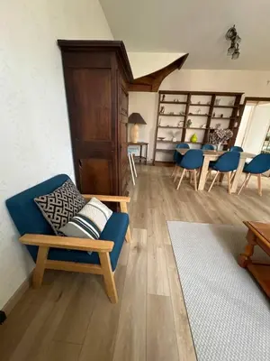 Coin salon dans l'établissement Maison au pied des Vignes