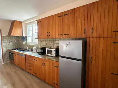 Cuisine ou kitchenette dans l'établissement Maison au pied des Vignes
