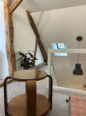 Coin salon dans l'établissement Maison de campagne, Au 40, Morvan, Bourgogne