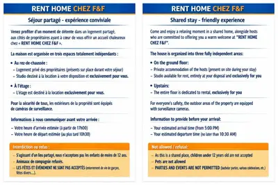 Plan de l'établissement Logement indépendant chez l'habitant - CLIM- piscine commune - EV borne 22kw