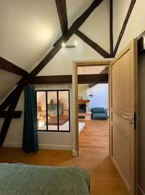 Un ou plusieurs lits dans un hébergement de l'établissement Maison au Bord de la Falaise