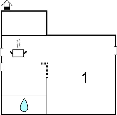 Plan de l'établissement Nice Home In Molinot With Wifi