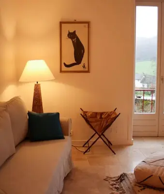Coin salon dans l'établissement Pannonica charmante maison champêtre
