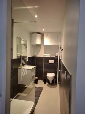 Salle de bains dans l'établissement Studio centre Macon place aux herbes