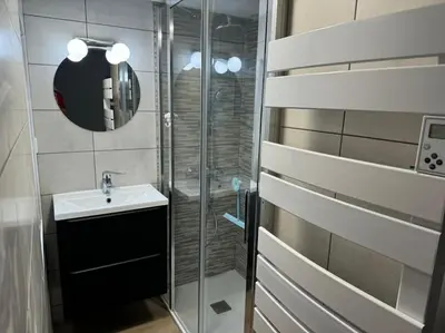 Salle de bains dans l'établissement Appartement Cosy
