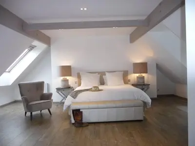 Un ou plusieurs lits dans un hébergement de l'établissement Longère de château en Bourgogne - avec piscine