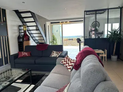 Coin salon dans l'établissement La maison du chêne