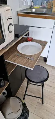 Cuisine ou kitchenette dans l'établissement Némo Petit studio cosy.