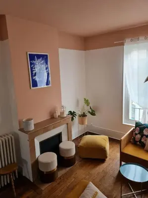 Coin salon dans l'établissement Art déco-cooning