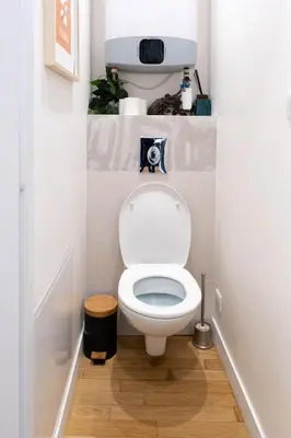 Salle de bains dans l'établissement Les Jardins de La Cité 60m2 et parking gratuit